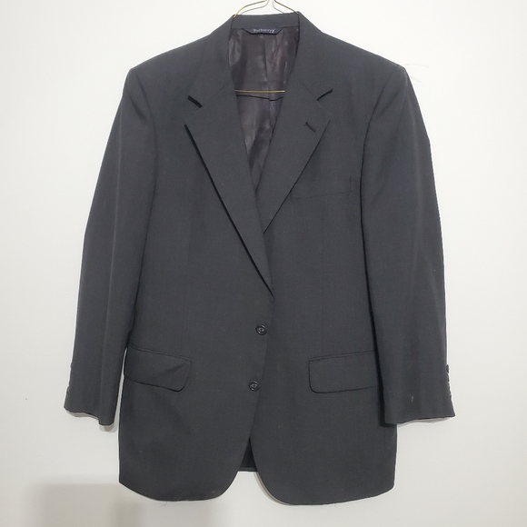 27) BURBERRYS' Vintage Blazer Pure Wool USA Made Sz. 40 - Picture 8 of 10